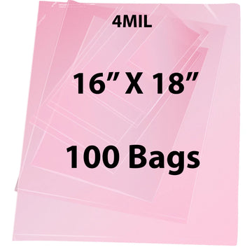 Pink Anti Static Bags 4 mil 16" X 18" 100 Bags